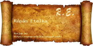 Répás Etelka névjegykártya